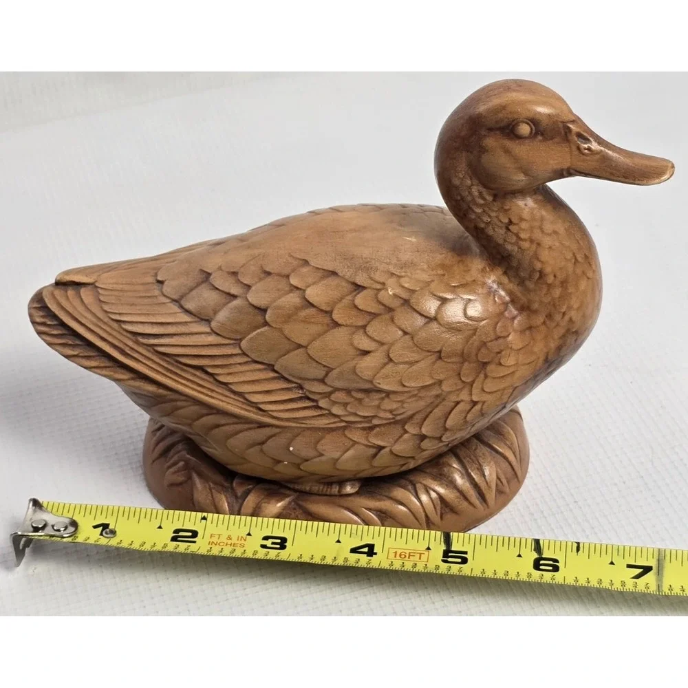 Vintage Holland Mold Brown Ceramic Peking Duck Figurine Bird 7